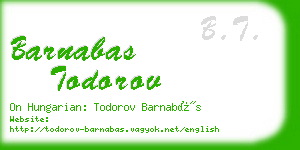 barnabas todorov business card